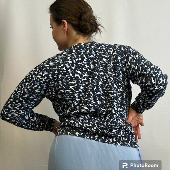 Blue Leopard Print Cardigan - Picture 2 of 5